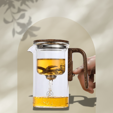 Misty Glass Teapot with Smart Separation